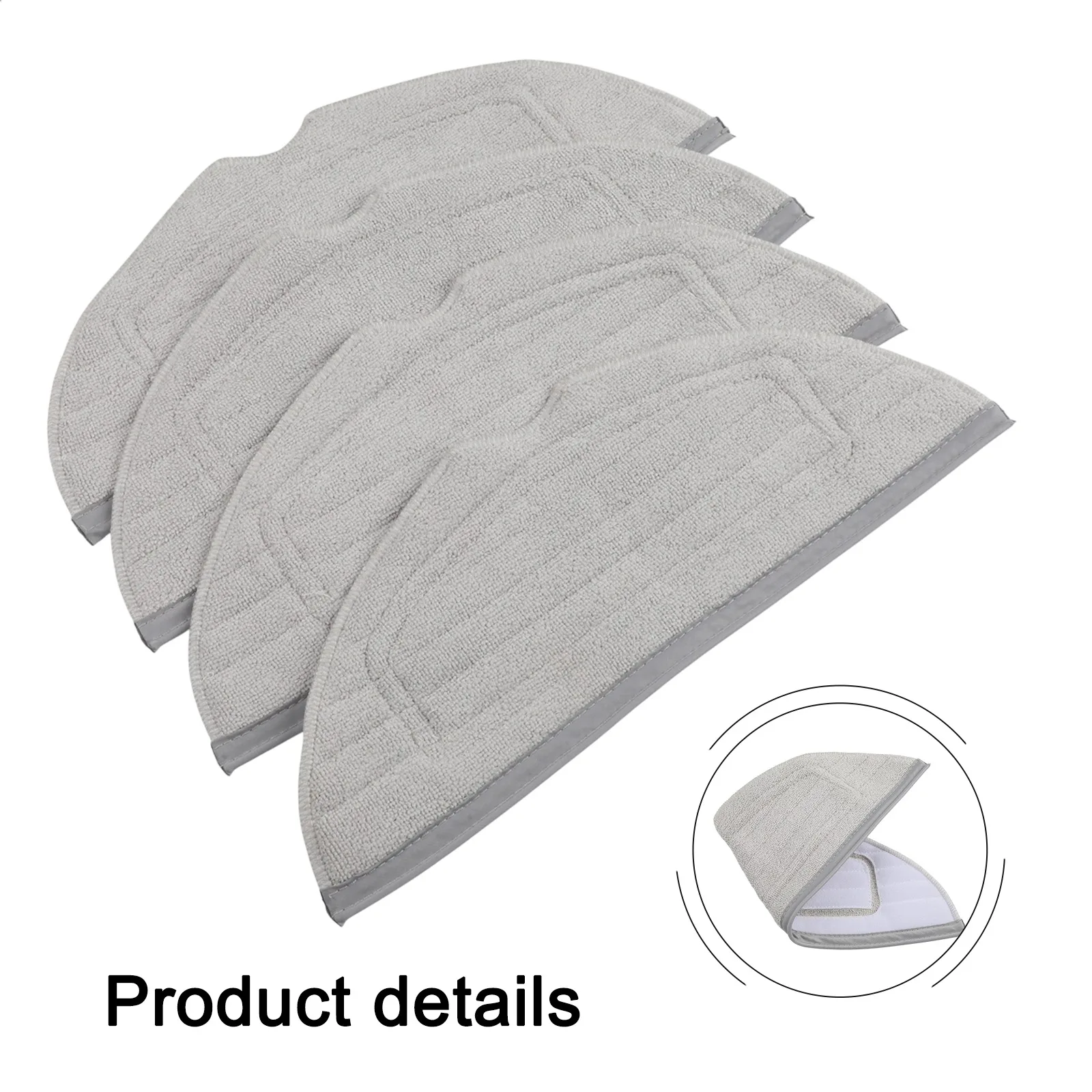 A Comprehensive Pack Of Four High Performance Mop Clothes To Enhance The Efficiency Of Your Robotic Floor Cleaner
