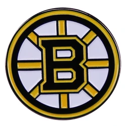 NxHxL Hockey Boston-Bruins Logo Lapel Pins Backpack Jeans Enamel Brooch Pin Women Fashion Jewelry Gifts Cartoon Badges