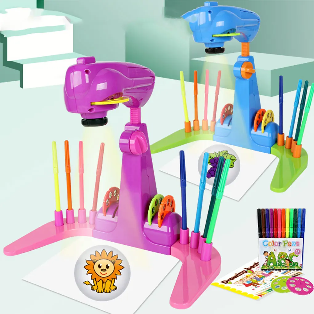 ABS Coltiva la creatività con il proiettore da disegno per bambini e la creazione di penne colorate che dipinge più facilmente