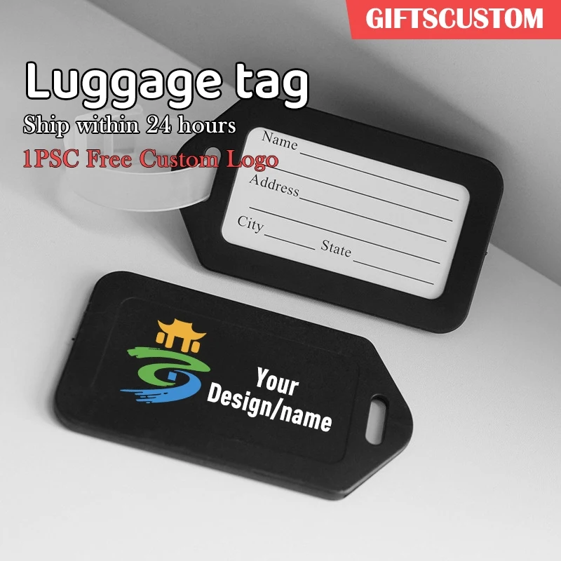 Free Custom Logo Plastic Travel Luggage Tag