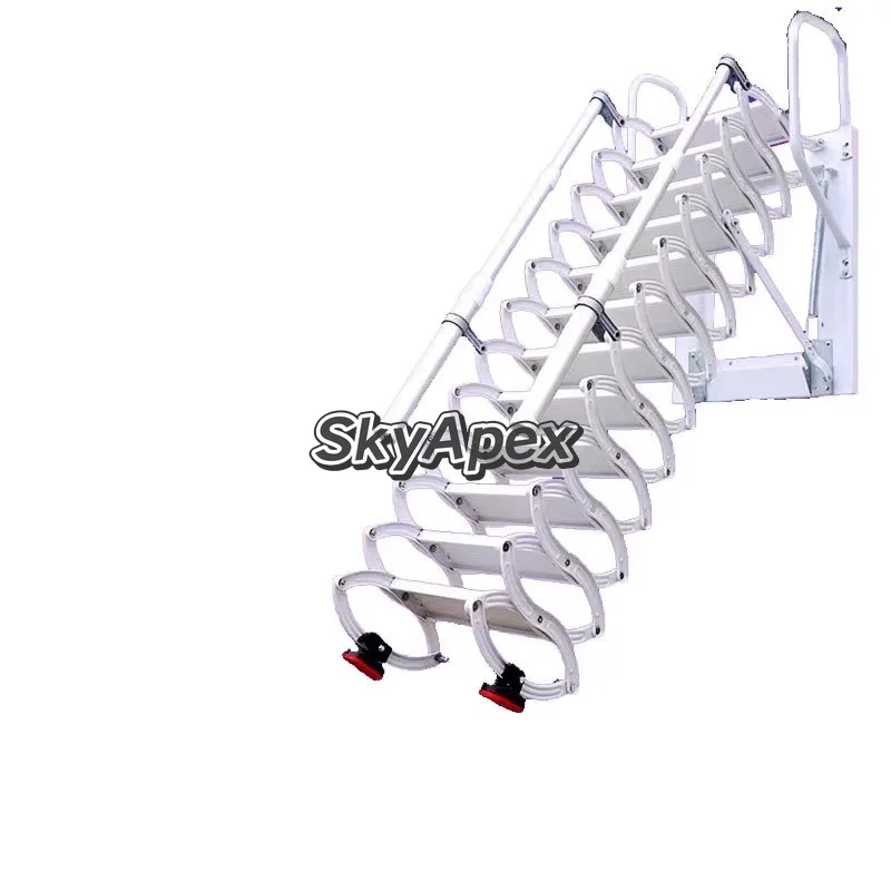 سلالم علية محمولة داخلية وخارجية مثبتة على الحائط، قابلة للسحب، سلم قابل للتمدد غير مرئي للفيلات #5