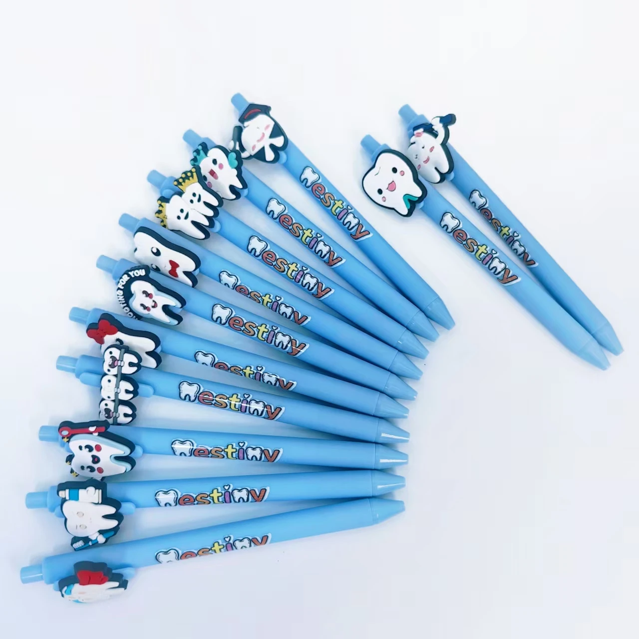 8 قطعة/10 قطعة سلسلة أسنان يوم الأسنان العالمي أقلام حبر جاف مميزة لهدايا المكاتب #1