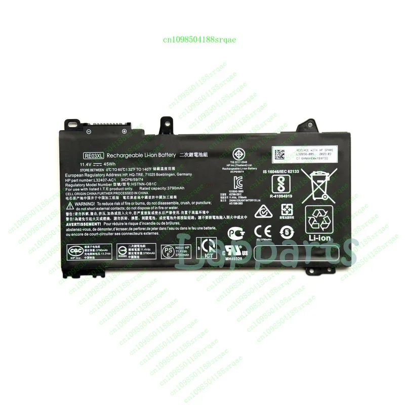 

New RE03XL Battery for HP ProBook 430 440 450 G6 HSTNN-UB7R L32407-AC1"% Test"