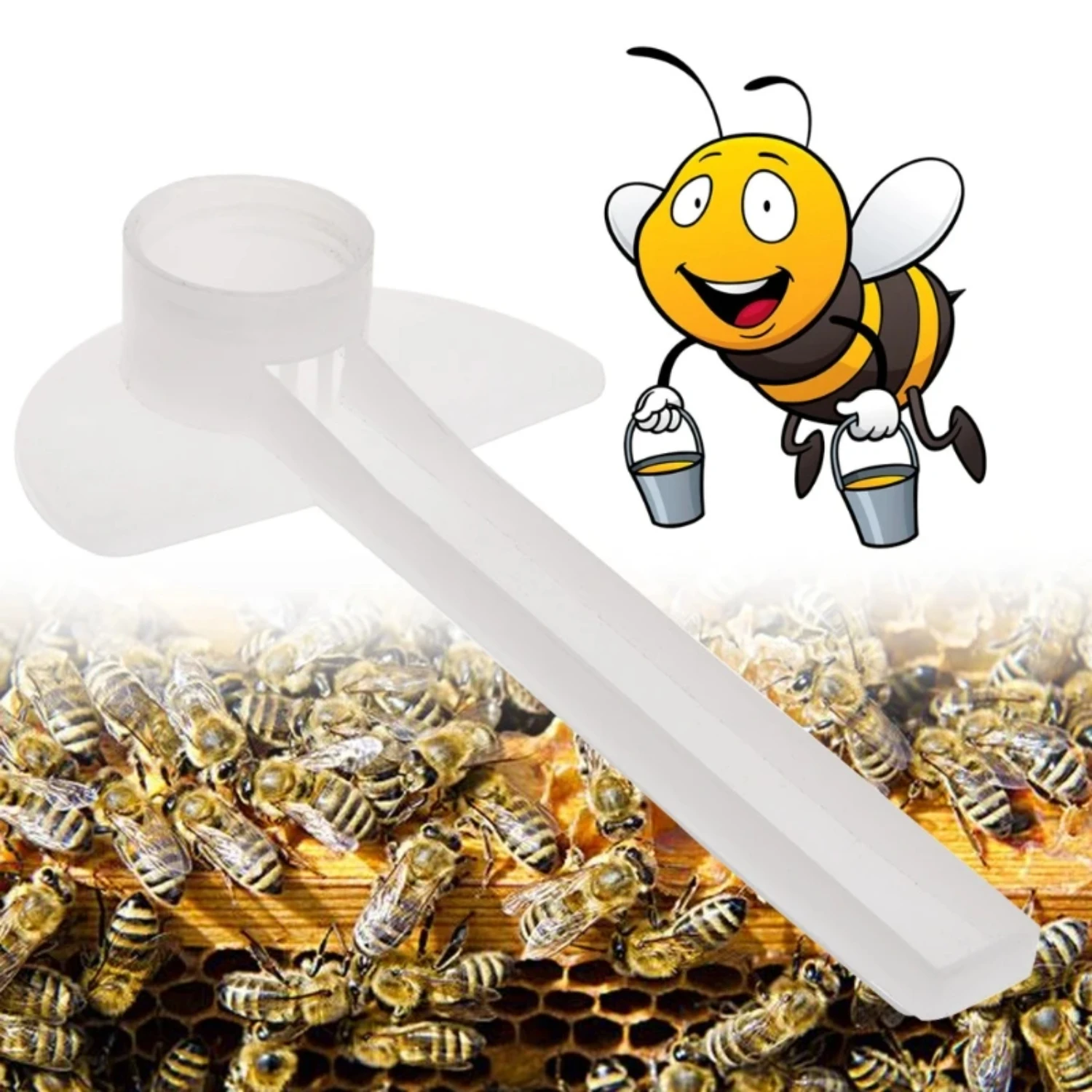 Beekeeping Apiculture Tool: 10 Pieces of Efficient Bee Feeder Water Drink Feeding - Essential Tool for Healthy Bees and Strong H