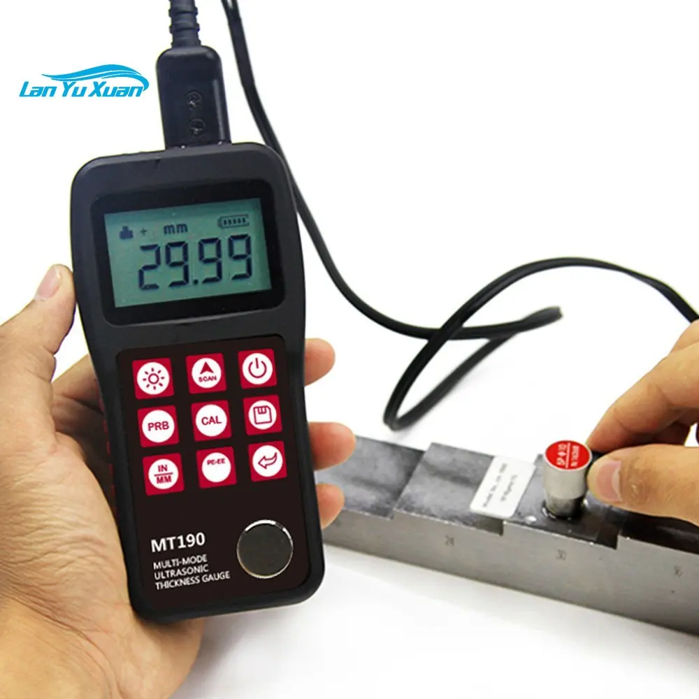 MT190 Multi-Mode Ultrasonic Thickness Gauge Meter Tester with Backlight