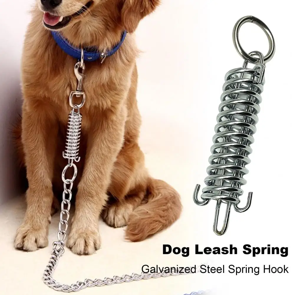 Dog Leash Spring Spring Buckle for Outdoor Tents Heavy Duty Steel Dog Leash Shock Absorbing Spring for Training for Outdoor