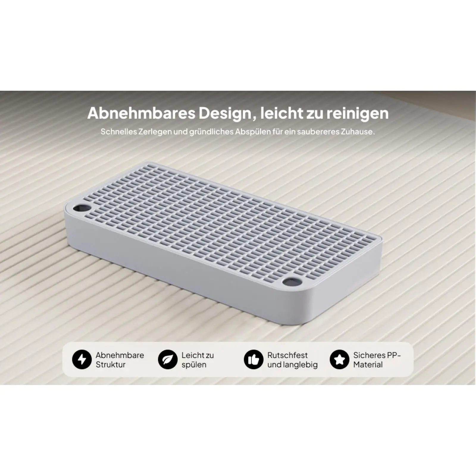 Alfombrilla antideslizante para arena de gato – Filtro y protector lavable - imagen 5