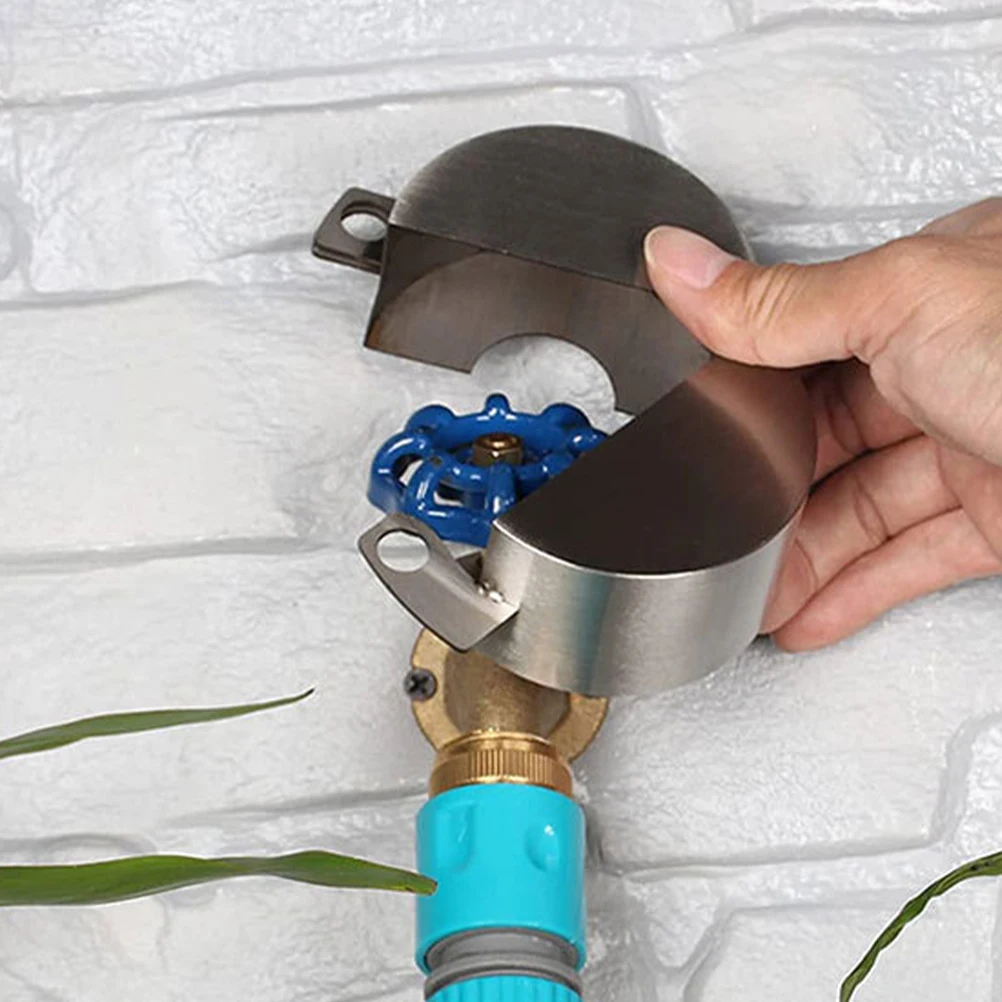 

Cover Outdoor Water Spigot with Bib Stainless Steel Theft Protection for Public Places Durable Water for Kitchen