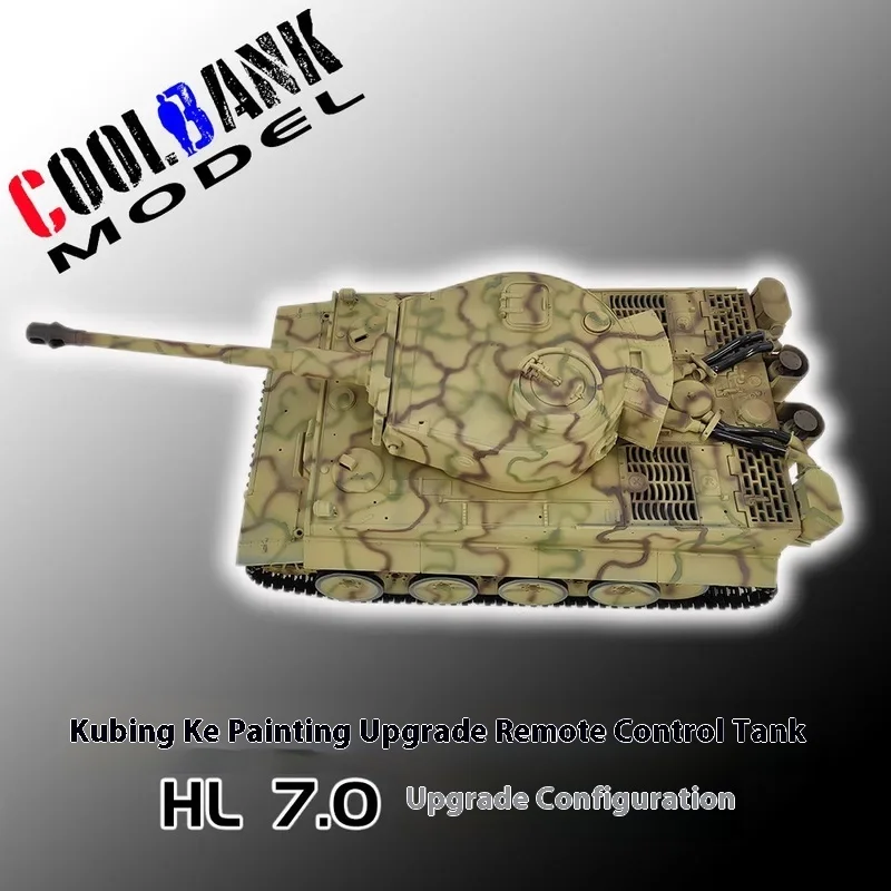 Kubing Guest Henglong German Tiger I Camouflage Tiger Ciężki zdalnie sterowany czołg Dźwięk dymu imitujący prawdziwy model zabawki dla chłopca