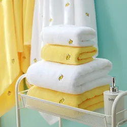 FULL HUI Avocado Towel 100% Cotton Bathroom Kids Pure Thickened Super Absorbent Adult Face Towel 34X74 Bath Towel 70X140CM SET