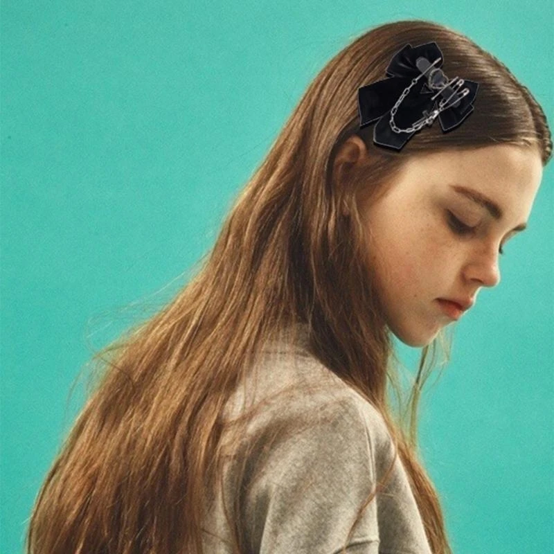 

Hot Girl Hair Clip Bowknot&Metal Pin Hair Barrettes for Teens Halloween 15UB