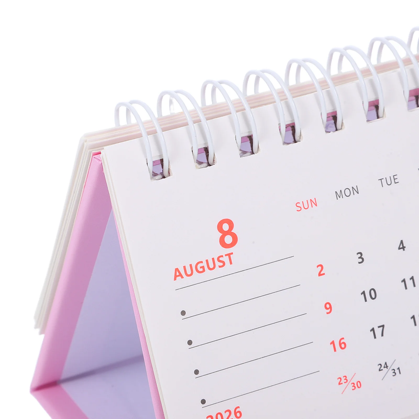 2026 Mini Desktop Calendar Standing Small Size Smooth Writing Surface Modern Simple Style Yearly Planner for Study Bedroom Desk