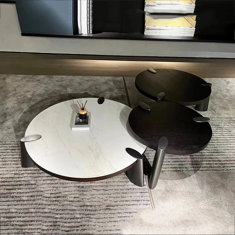 

Slate Marble Coffee Table Service Low Modern Round Simple Coffee Table Living Room Luxury Muebles Para El Hogar Home Furniture