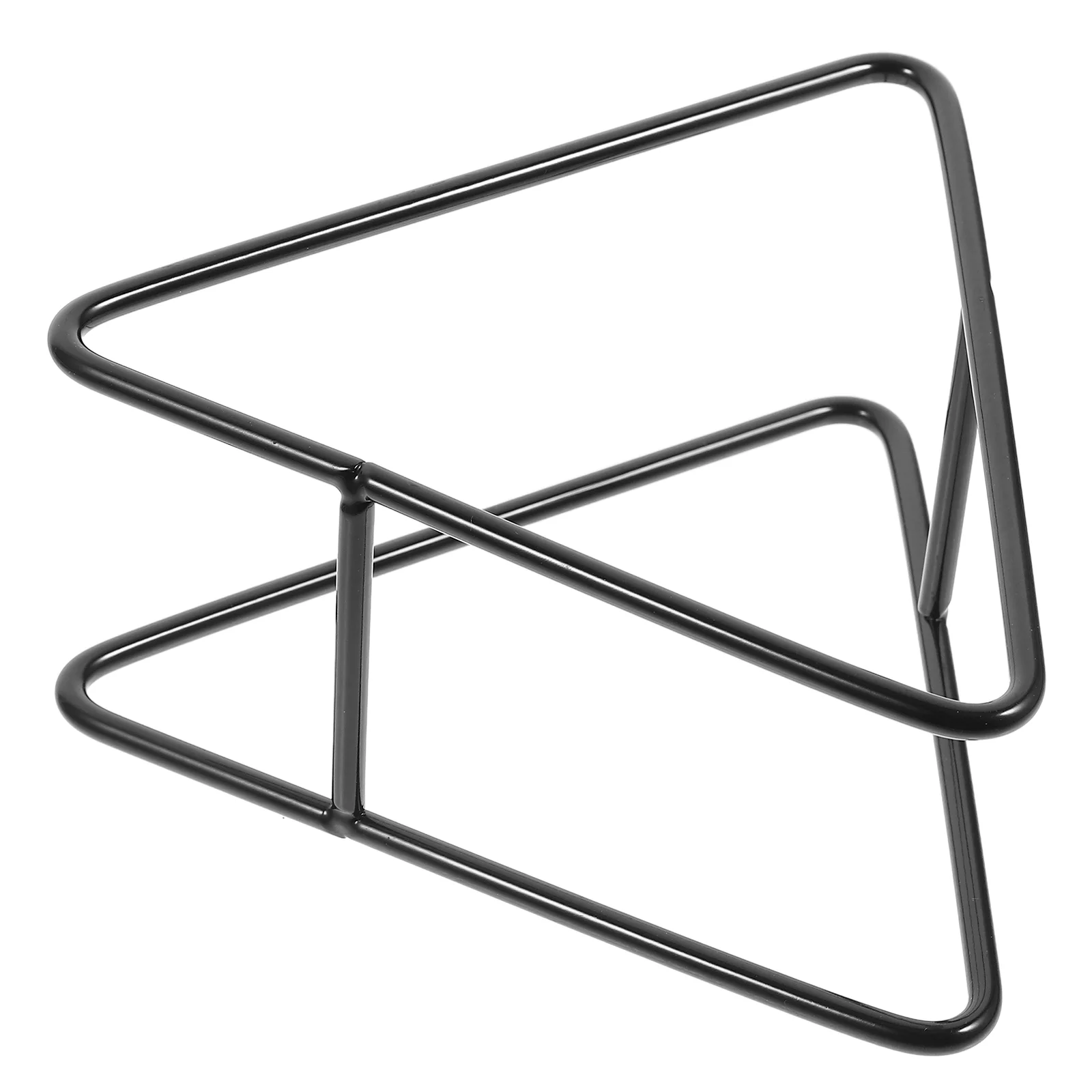 

Coaster Storage Rack Black Plates Pot Mat Holder Organizer Iron Support Cup Desktop Multi-purpose