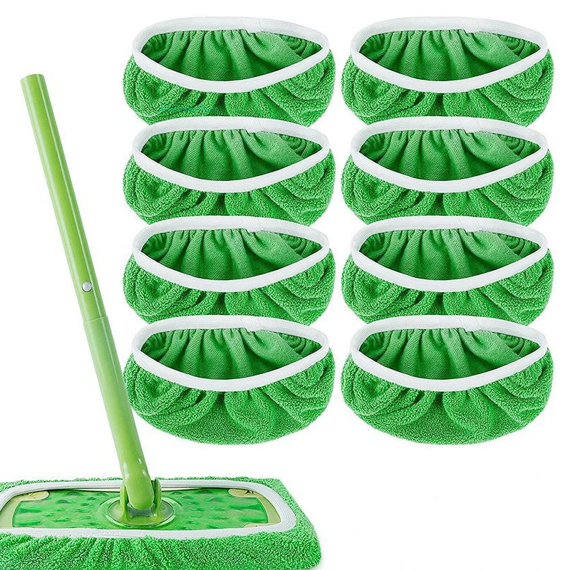 Flat Mop Replacement Cloth Cover Scouring Pad Popular Swiffer Microfiber Mop Accessories Mop Cloth For Kitchen Cleaning Supplies