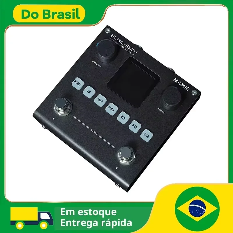 M-VAVE Blackbox Guitar/Baixo AMP Modeler 80 predefinições editáveis Processador Multi Efeitos Recarregável Para Guitarra Elétrica Baixo