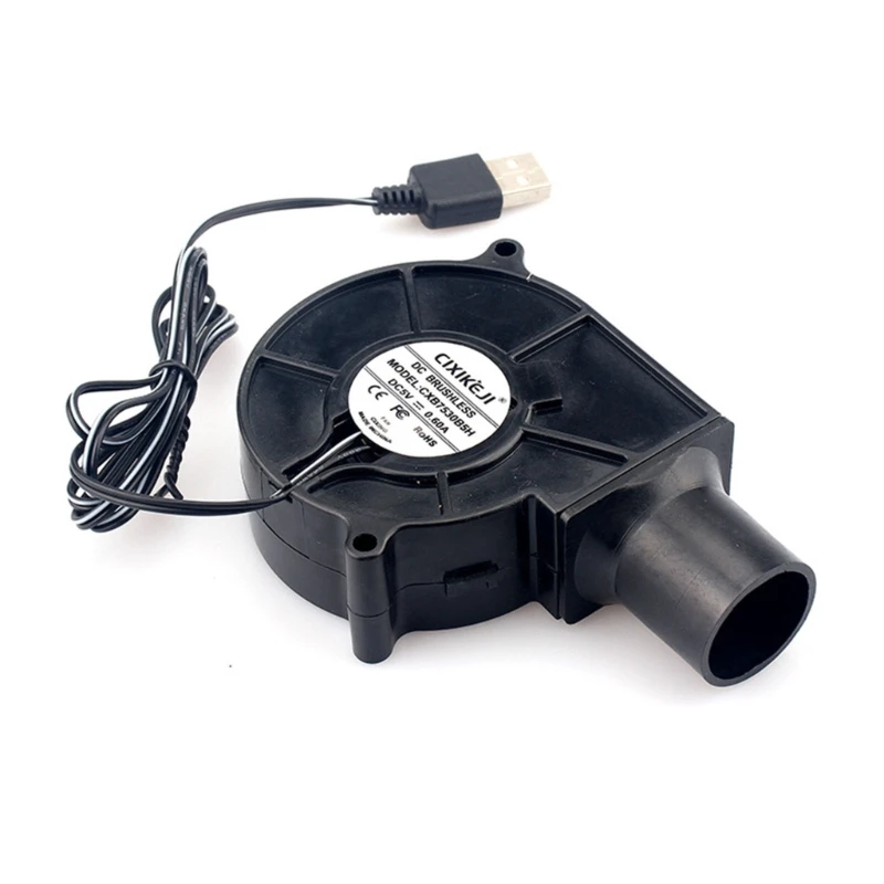 

7530 BBQ Fan 3700RPM Air Blower 5V Barbecue Fan Air Blower Outdoor Camping Picnic Grill Cooking Tool