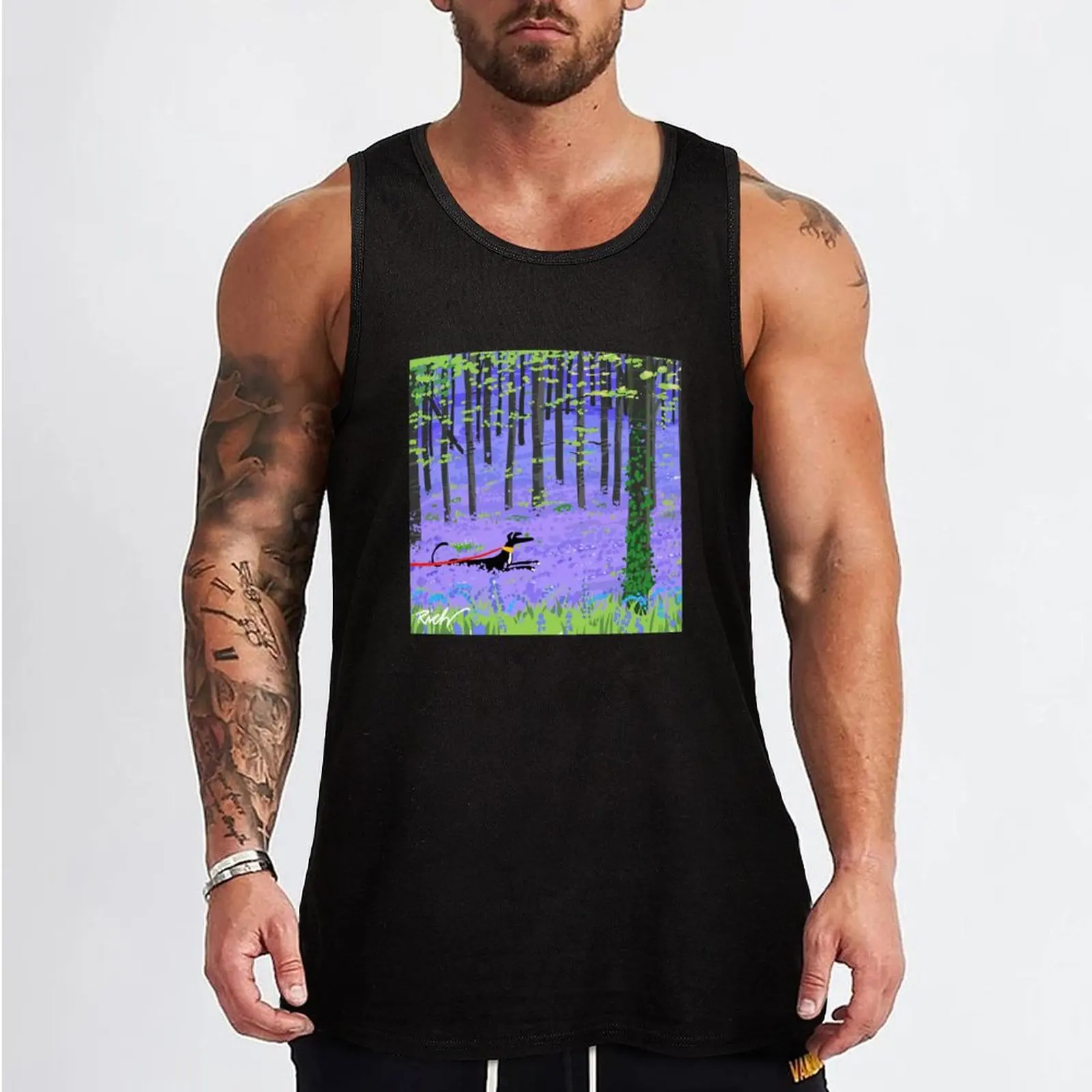 Bluebell Hound Tank Top t shirt men clothes clothing men vest men