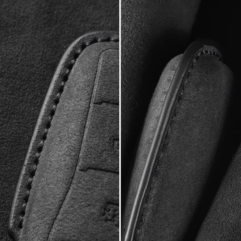 For Porsche 718 Cayenne Panamera 911 Macan Taycan Cayman Boxster Leather Car Key Case Cover Shell Suede Car Accessories