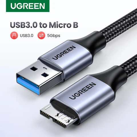 USB кабель Ugreen для Samsung Galaxy S5, Note 3 - быстрая зарядка и передача данных — фото модели