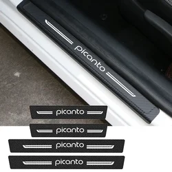 Auto Interior Door Threshold Strip Scuff Scratch Tape for KIA PICANTO Badge Waterproof Protect Film Sill Trim Stickers Decals