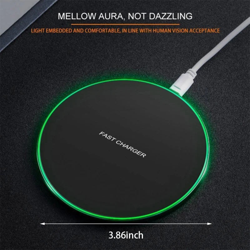 10W Fast Wireless Charger,For Samsung Galaxy S10 S9 S8 Note 9 USB Charger ,For Iphone 11 Pro XS Max XR X 8 Plus 12