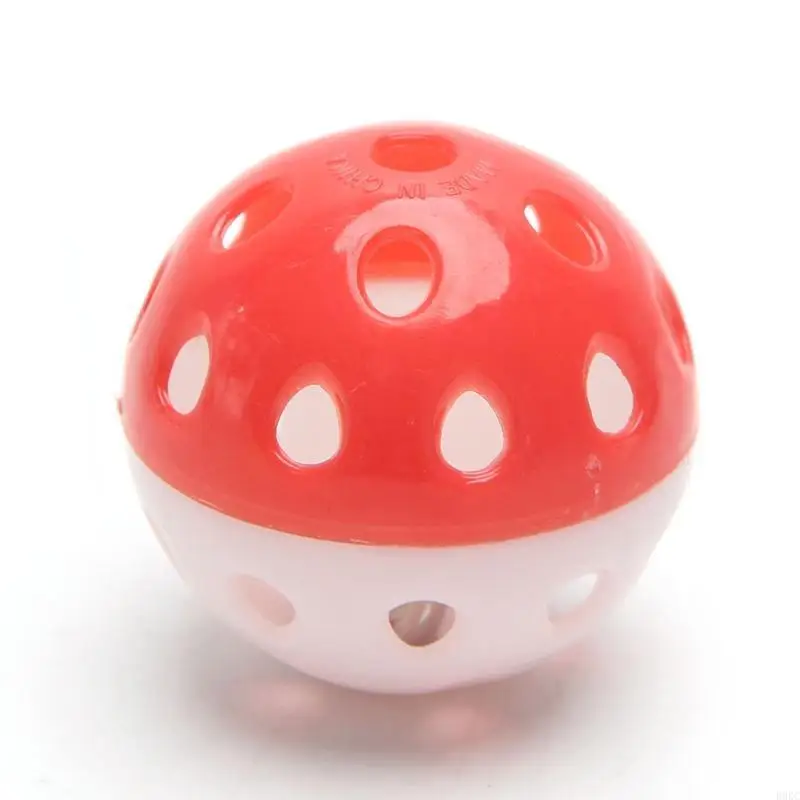 B0KC 1 PC Parrots Chew Toy 2 Inch Rolling Color Sphere Pengayaan Burung Mainan