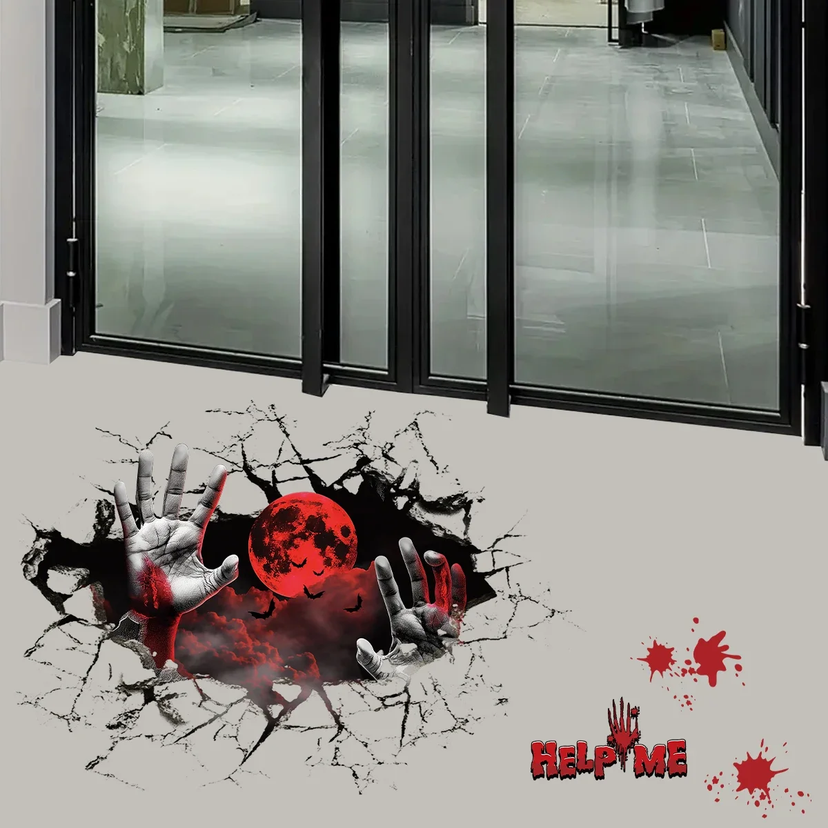 Evil Spirits Bat Horror Wall Stickers Halloween Decorations Bedroo Atmosphere Home Decor Accessories Living Room Wall Decals