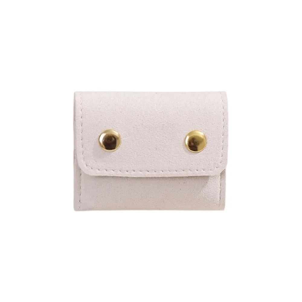 Microfiber Velvet Mini Jewelry Display Bag Foldable Small Necklace Ring Packing Bag Solid Color Storage Case Earrings Organizer
