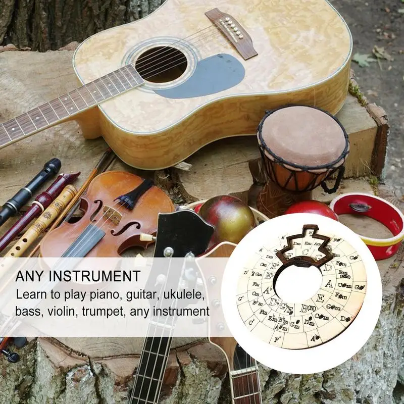 Guitar Chord Wheel Wood Chord Tools Circle Wheel Fast-Track Guide To Song Writing And Music Exploration Expand Your Playing