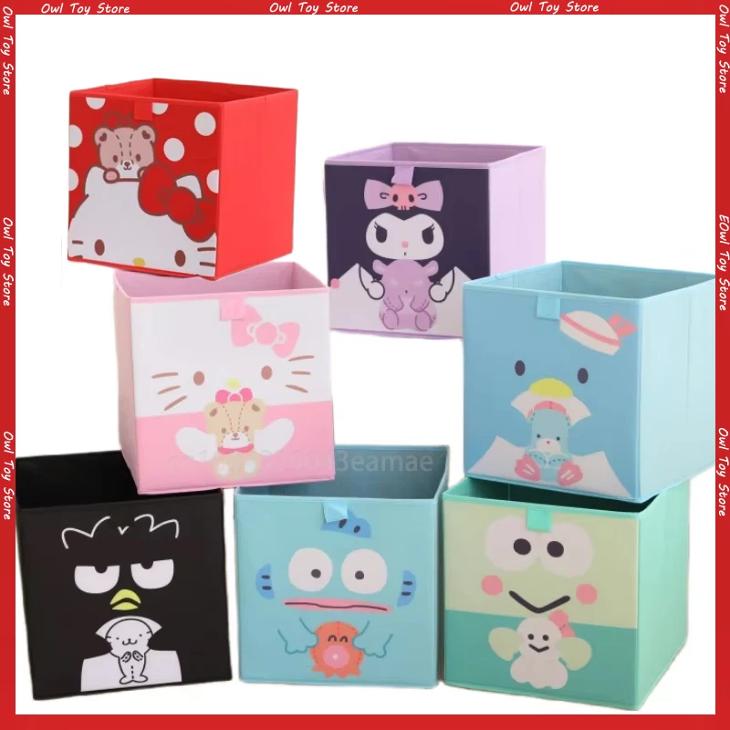 

My Melody Sanrio Bad Badtz Maru Keroppi Cartoon Storage Box Foldable Toy Box Sundries Organizing Box Festival Gift High Capacity