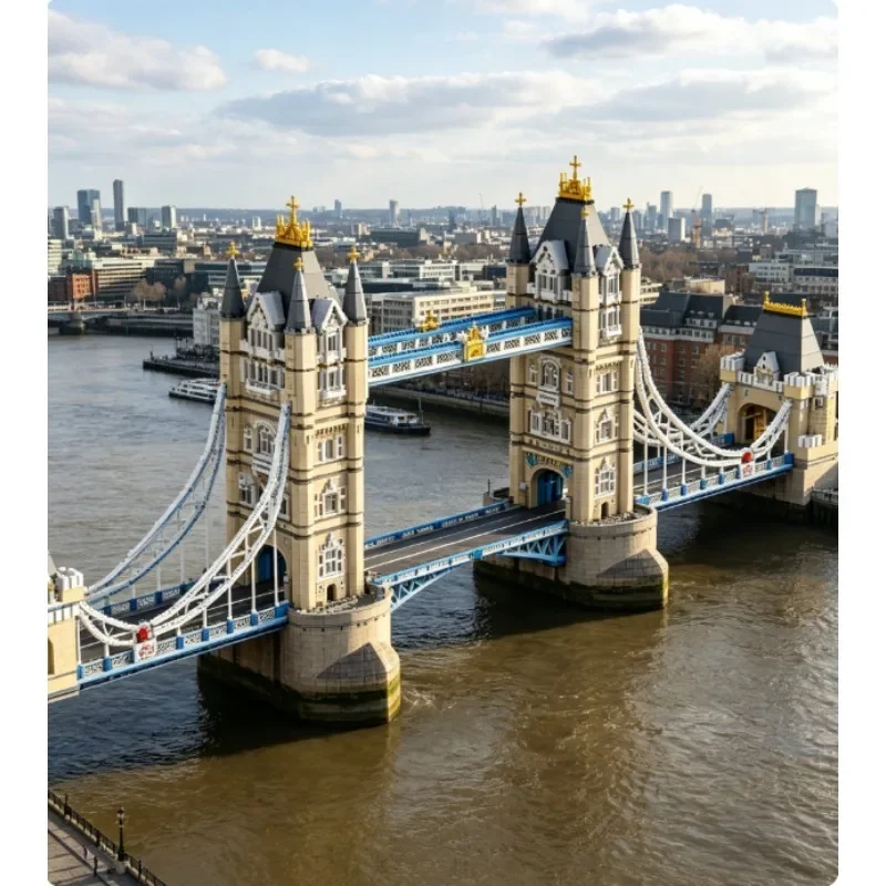 2026 NEW Urban Architecture Set London Big Ben Tower Bridge Creative Assembly Toy, Suitable for Home Decoration Festival Gifts