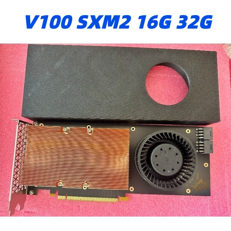 

V100 SXM2 32g 16g индивидуальная версия к плату адаптера PCIE, турбовентилятор охлаждения из чистой меди