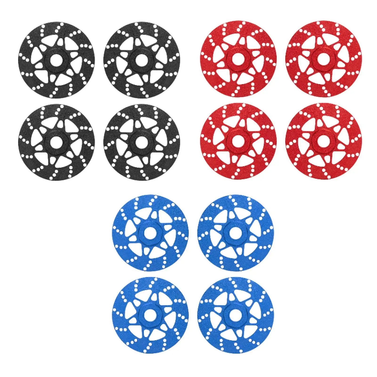 

4Pcs RC Brake Disc Aluminum Alloy 17mm Hex RC Car Hex Hub Brake Disc for Accessory Upgrades 1:7 1/8 RC Crawler Car DIY Modified