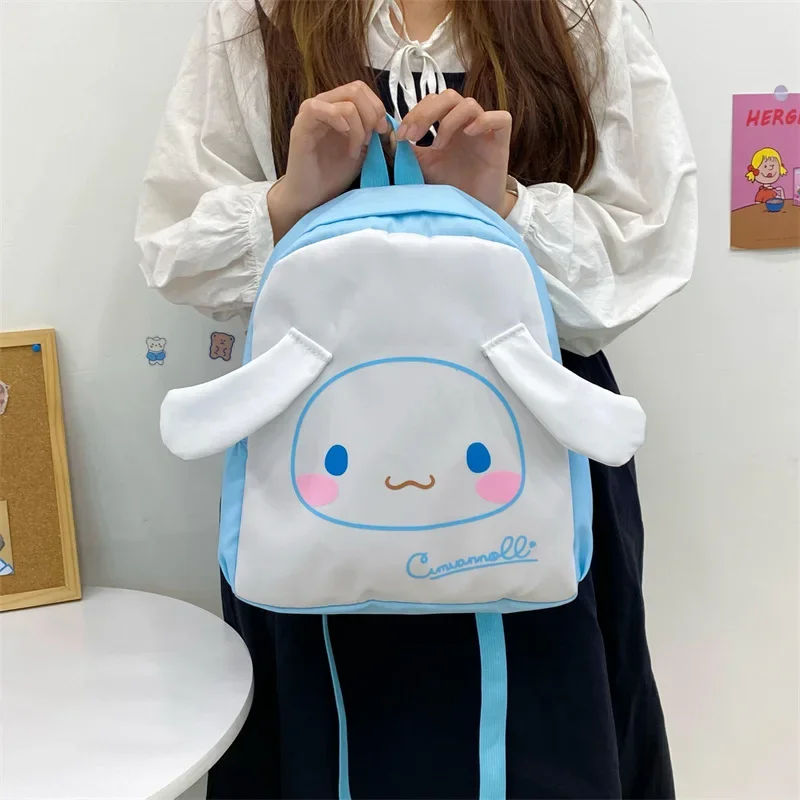 حقيبة ظهر من MINISO- Mochila Sanrio Kuromi للمدرسة ، حقيبة كتف بتصميم أنيمي كاواي ، حقيبة سفر كوسبلاي ، هدية للطالبات