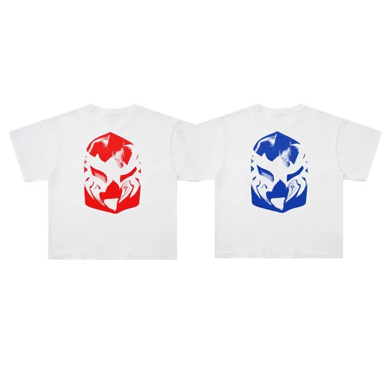 Kanye West Limited Edition Mask Printed Pattern High-quality T-shirt Summer New Casual Fashion KANYE WEST T-shirt