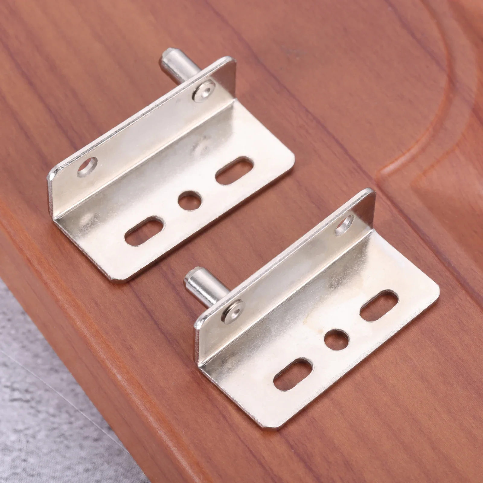 1 Set Pivot Hinges With Bushing Silver Furniture Hardware Heavy Duty Concealed Shaft Wooden Door Cabinet Hinge Iron