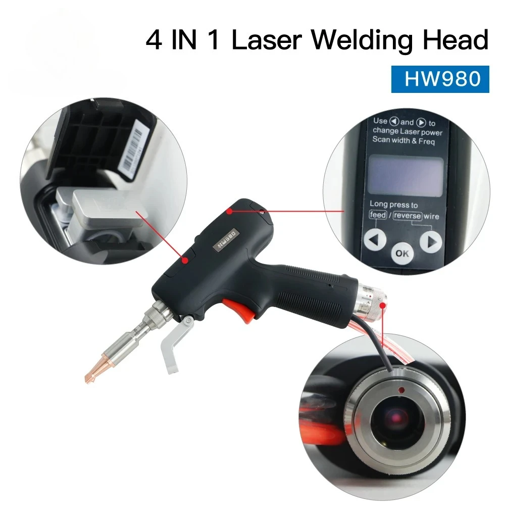 

Fonland Portable HW980 3000W Fiber Laser Head Multi-Application Cutting Welding Cleaning Head