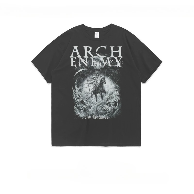 2022 Sommer Neues AE Rock Band Thema Kurzarm-T-Shirt American Street Enemy Loose Casual Arch Enemy