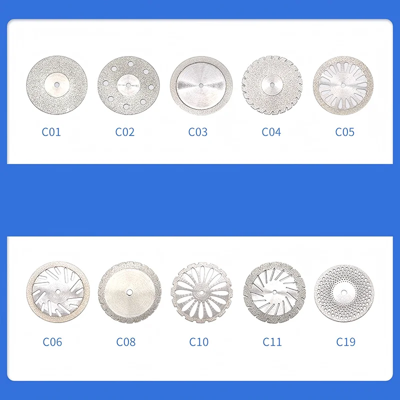 5PCS Dental Diamond Disc Disks Double Sided Grit Cutting Disc Thickness Ultra-thin Grit Sand Porcelain Cutting Dental Lab Tool