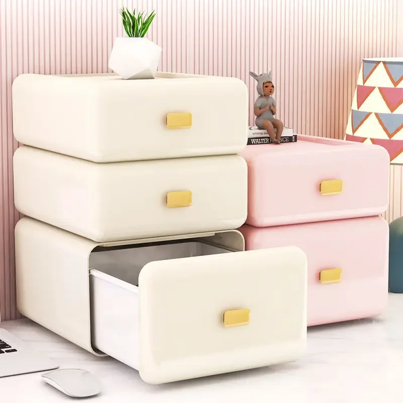 

NEW Storage Box Ins Plasticwith Drawer Desktop Organizer Multi-layer Storage Box Dustproof for Students Stationery Cosmetic Rack