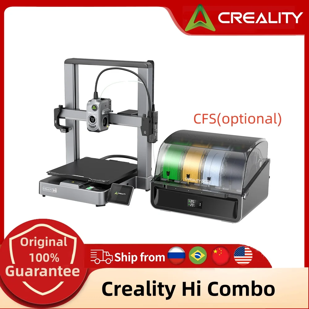 Комбинированный 3D-принтер Creality Hi, многоцветный 3D-принтер 500 мм/с, автоматическое выравнивание, автоматическое чтение нити, экструдер без засора