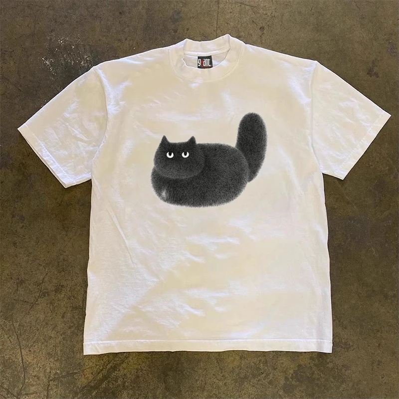 camiseta-de-algodao-puro-com-estampa-de-gato-manga-curta-unissex-casual-versatil-confortavel-estilosa-tamanhos-grandes