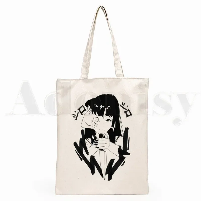 Japan Manga Junji Ito Tomie Shintaro Kago Graphic Hipster Cartoon Print Shopping Bags Girls Fashion Casual Pacakge Hand Bag