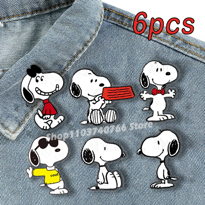 Snoopy Cartoon Reversspeld Anime Figuur Schattige Emaille Spelden Tas Rugzak Broche Badges Decoratie Voor Mannen Vrouwen Accessoires Sieraden