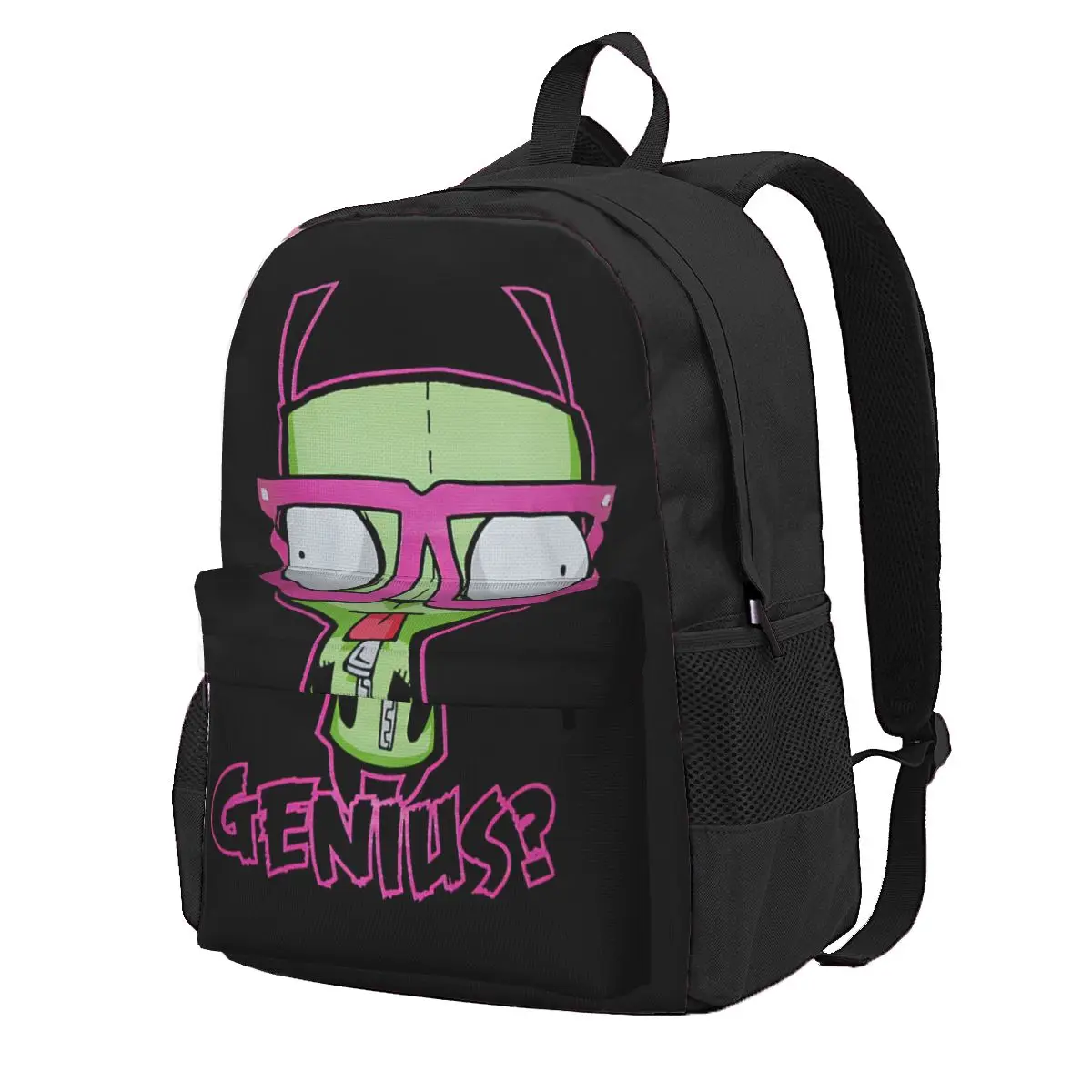 Kawaii Invader Zim Teenage Backpack Sports High School Business Daypack for Men Women Laptop Shoulder Bag