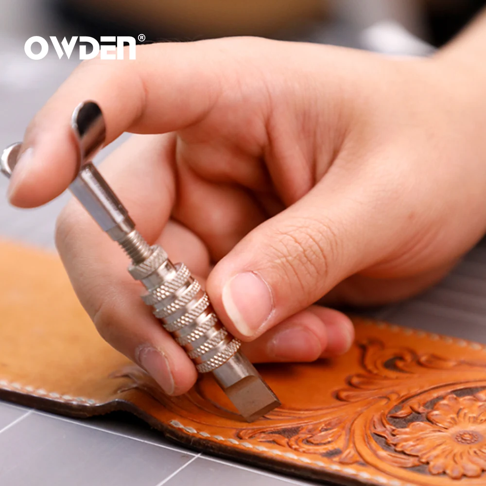 OWDEN Leather Carving Tool Set Hand Sewing Stitching Punch Carving Work Leathercraft Accessories