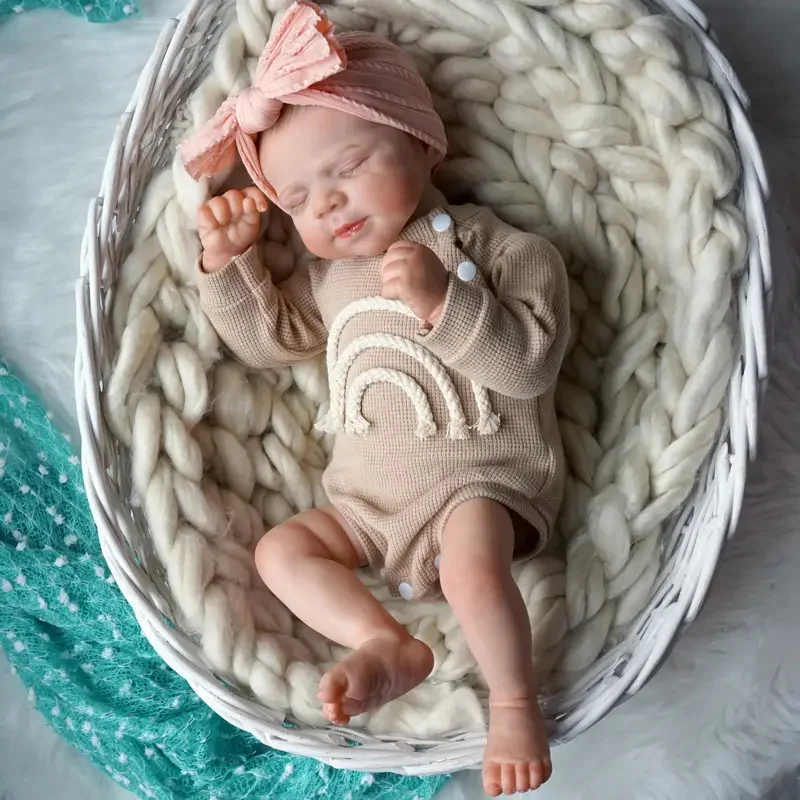 

Risbecko 19 inch Already Painted Finished Reborn Baby Doll - Handmade Reborn Preemie Baby Newborn Kids Toy Gift Girl Dolls