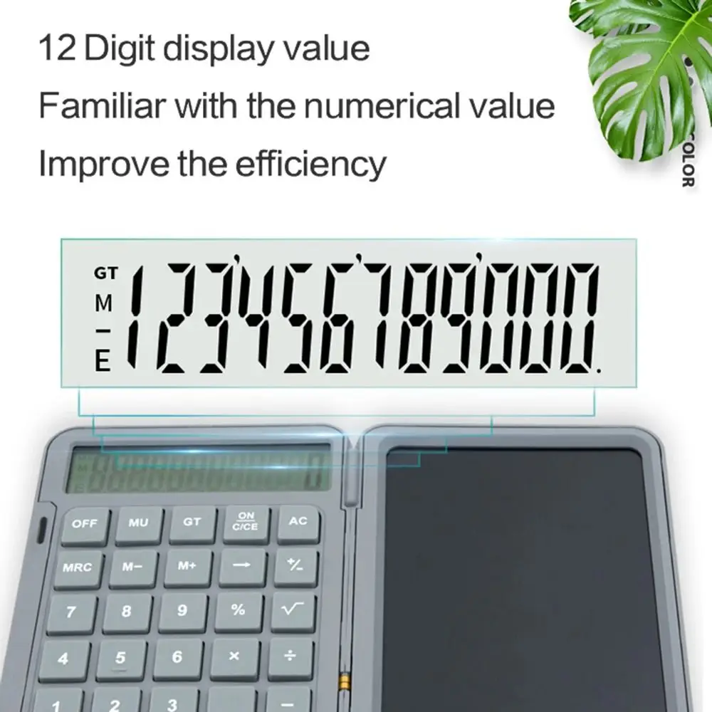 

2in1 Scientific Calculator Foldable Erasable Function Calculators with Tablet Large Screen Display 12 Digits Display