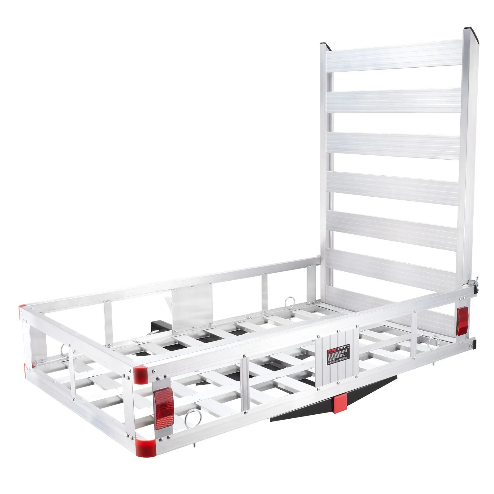 50 x 29.5 x 8.7 inch Hitch Cargo Carrier, 500lbs Capacity Trailer Hitch Mounted Cargo Basket, Aluminum Luggage Carrier Rac